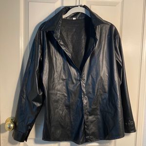 Shein leather shacket size small. Barely worn and in great condition